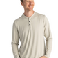 Bamboo Flex LS Henley Sandstone - Beau Outfitters