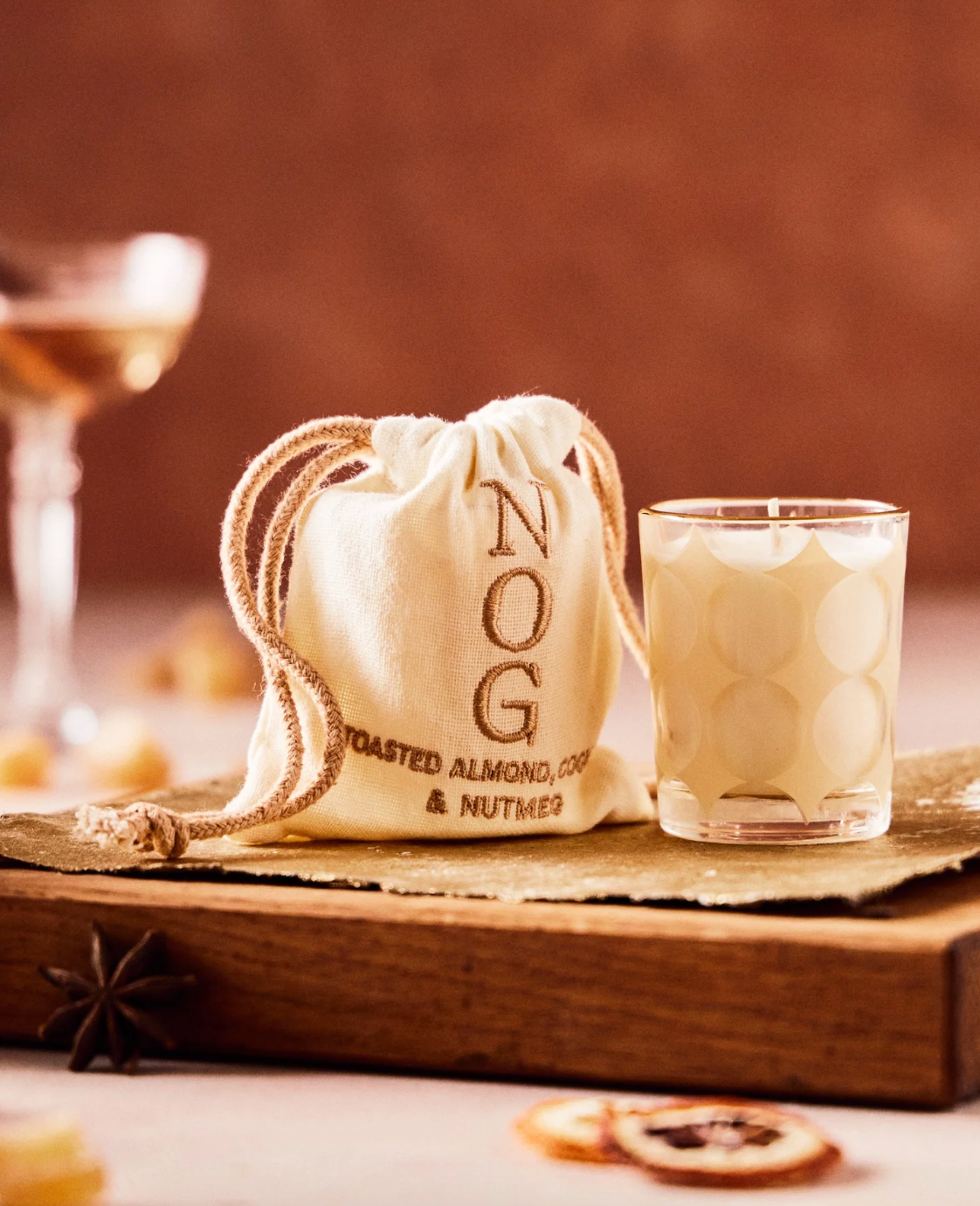 Nog Holiday Bagged Votive 2.5 oz. - Beau Outfitters