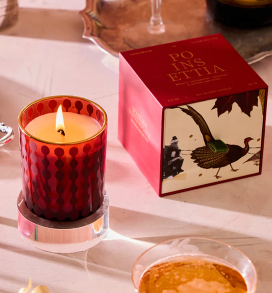 Poinsettia Holiday Boxed Candle Tumbler 5.5 oz. - Beau Outfitters