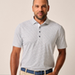 Spirits Printed Mesh Perf Polo White - Beau Outfitters