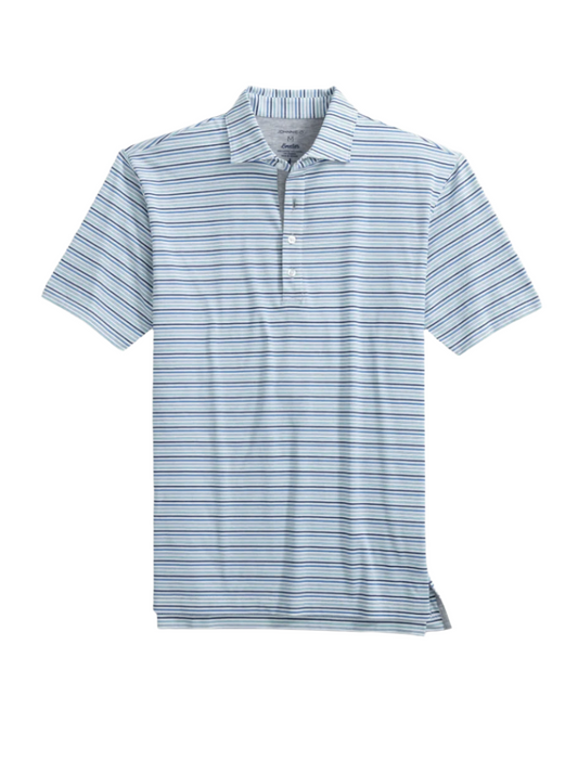 Lynch Cotton Blend Perf Polo Lake - Beau Outfitters