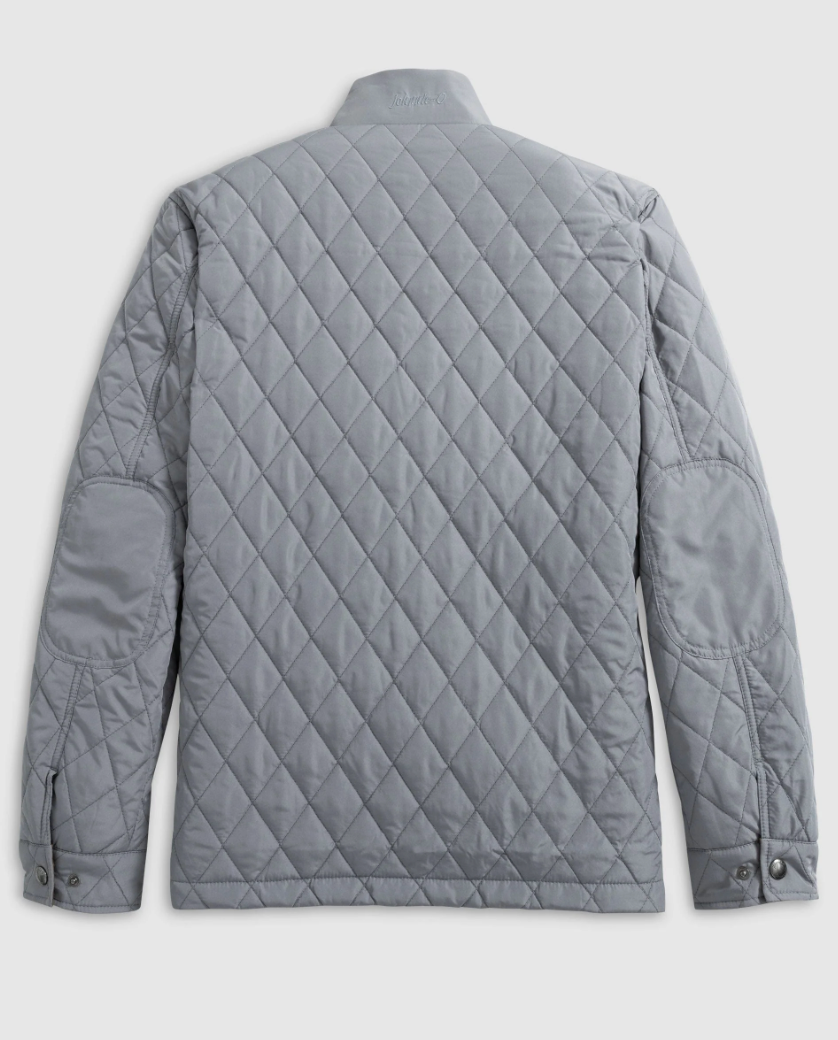 Juno Quilted Snap Jacket Concrete - Beau Outfitters