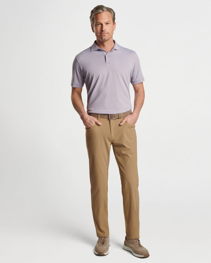 Ambrose Perf Polo Lavendar Fog - Beau Outfitters