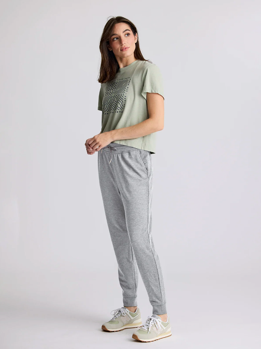 Ws Bamboo Lightweight Fleece Jogger Lt Grey