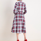 Ws Midi Shirt Dress B Plaid White