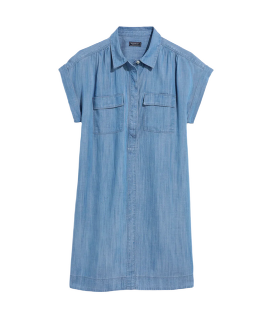 Ws Chambray Shirt Dress Blue Mirage