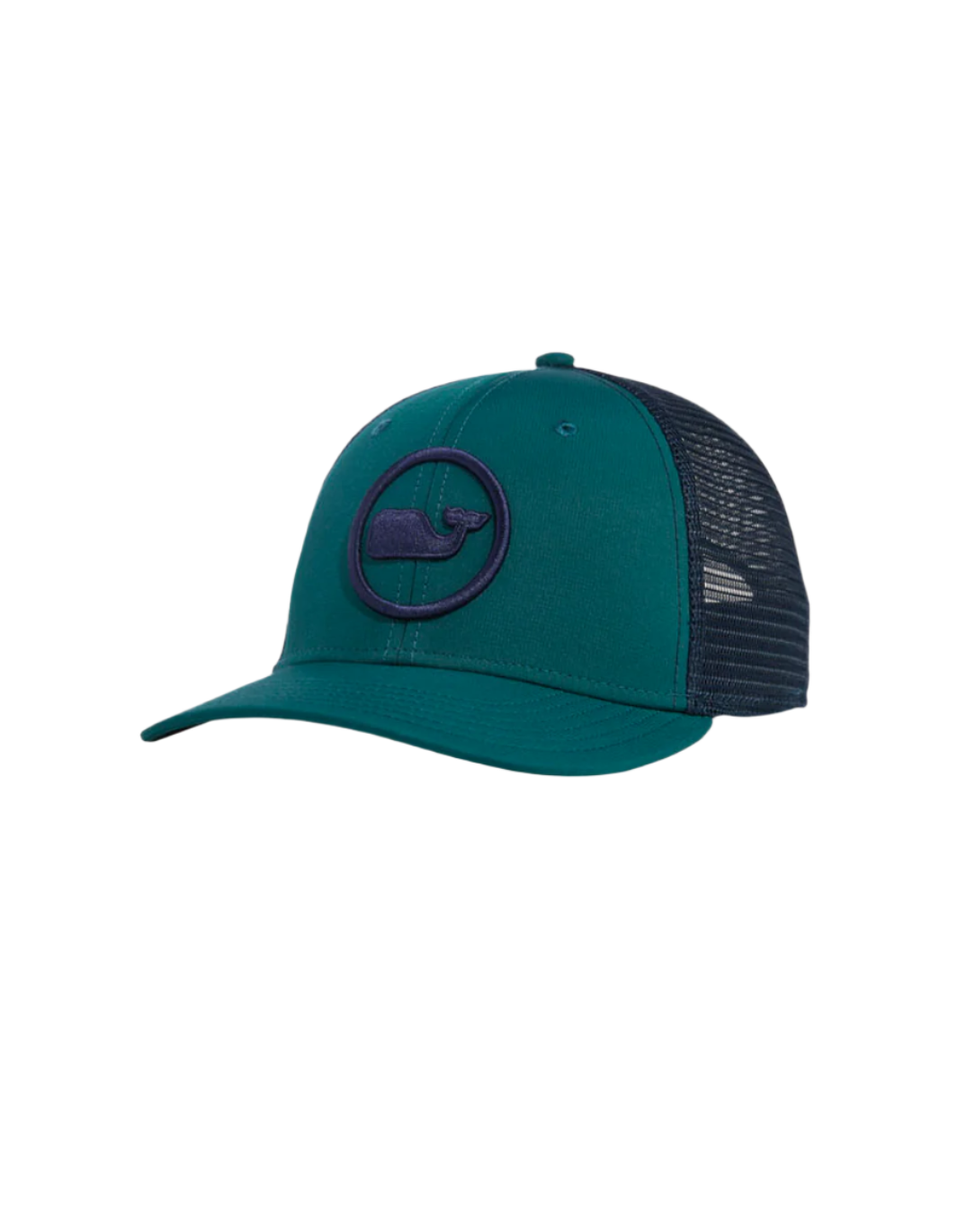 Whale Dot Perf Trucker Hat Teal Decoy