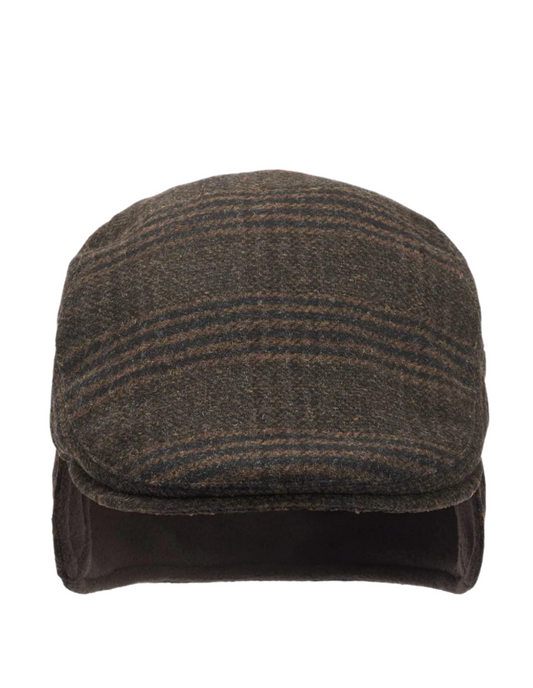 Cheviot Flat Cap Country Charcoal Check