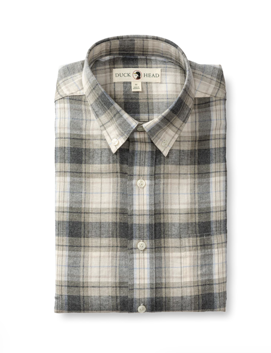 Rolland Flannel Plaid Shirt Stone Heather