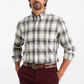 Rolland Flannel Plaid Shirt Stone Heather