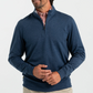 Dunmore 1/4 Zip Royal Navy Hthr