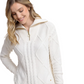 Ws Marta Cable Knit 1/4 Zip Sweater Sand White