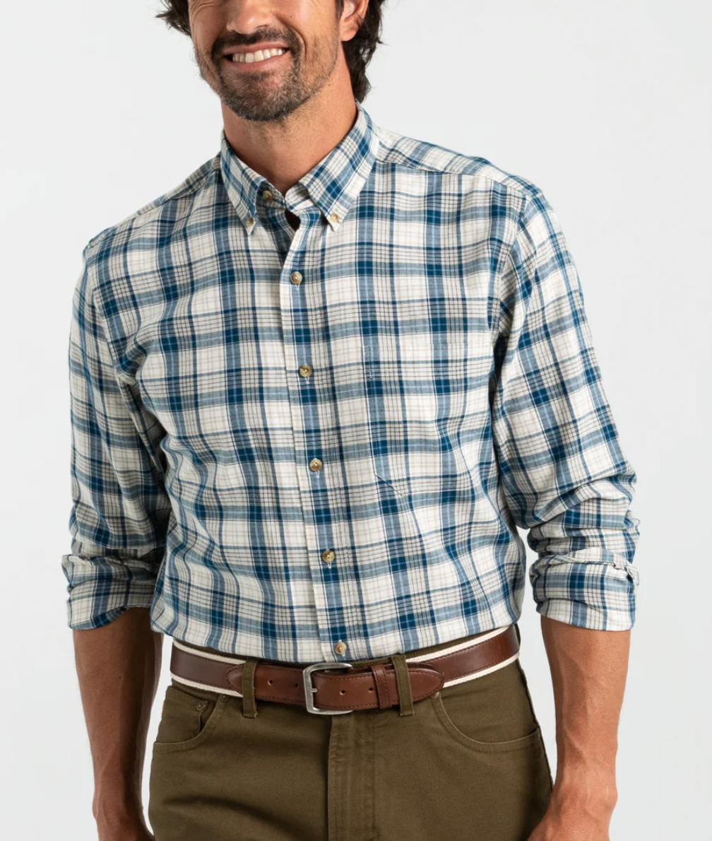 Cotton Twill Sport Shirt Mirror Lake