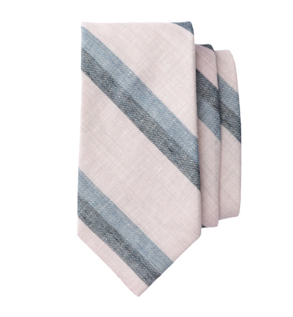 Linen Cotton Stripe Tie