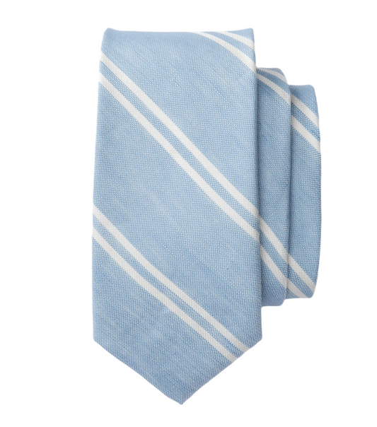 Linen Cotton Stripe Tie