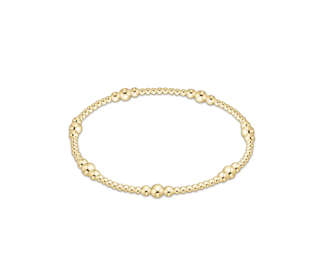 Purpose Pattern Gold 4mm Bead Bracelet