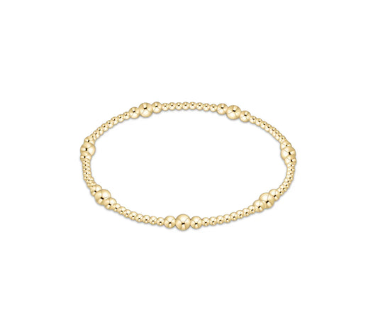 Purpose Pattern Gold 4mm Bead Bracelet