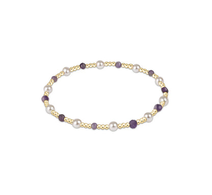 FW25 Extends Gemstone Pearl Sincerity Pattern 4mm Bead Bracelet