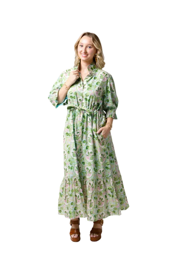 Ws Catherine Dress Key Limes in Blue