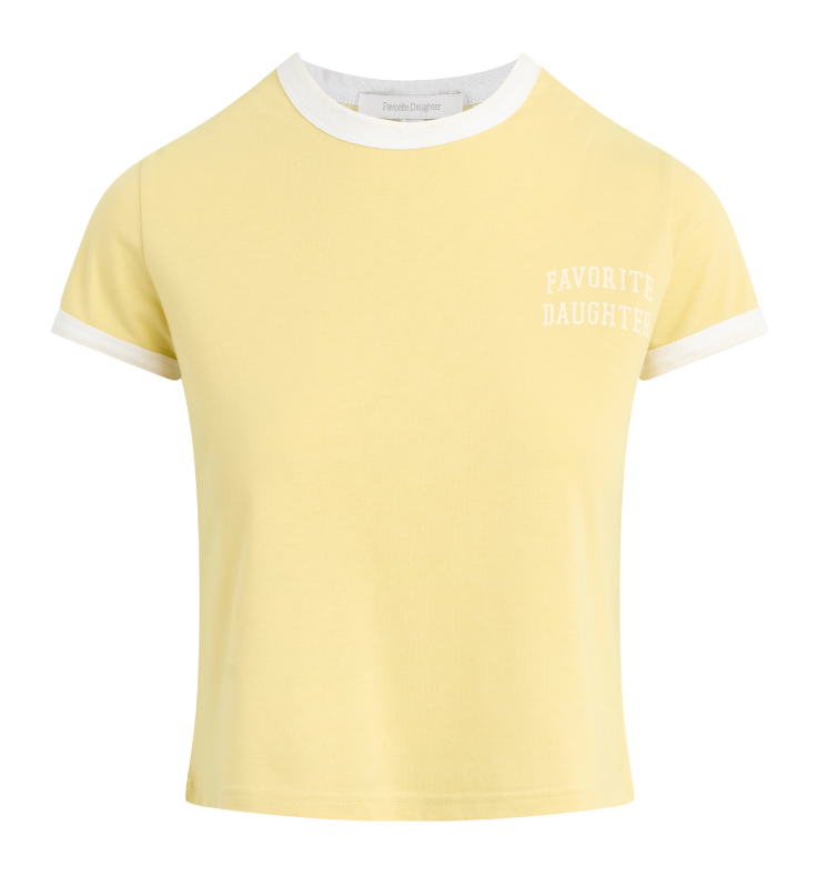Ws Cropped FD Ringer Tee Golden/Off Wht