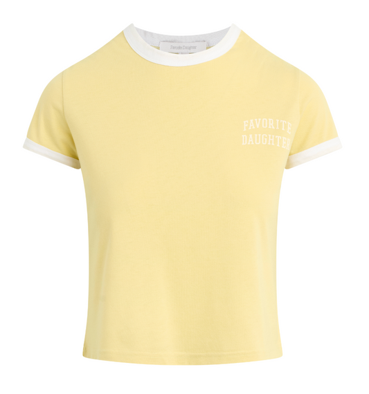 Ws Cropped FD Ringer Tee Golden/Off Wht