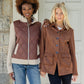 Ws Quilted Sweater Jacket Camel