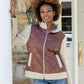 Ws Quilted Sweater Jacket Camel