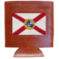 Florida State Flag Leather Needlepoint Koozie - Beau Outfitters