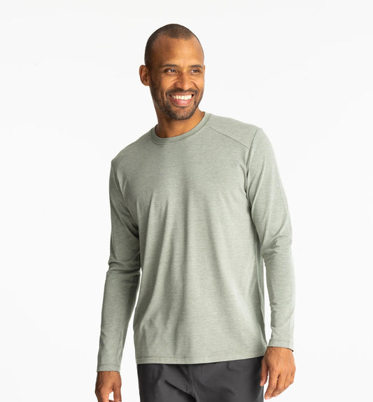 Bamboo Shade Long Sleeve Shirt Hthr Agave Green
