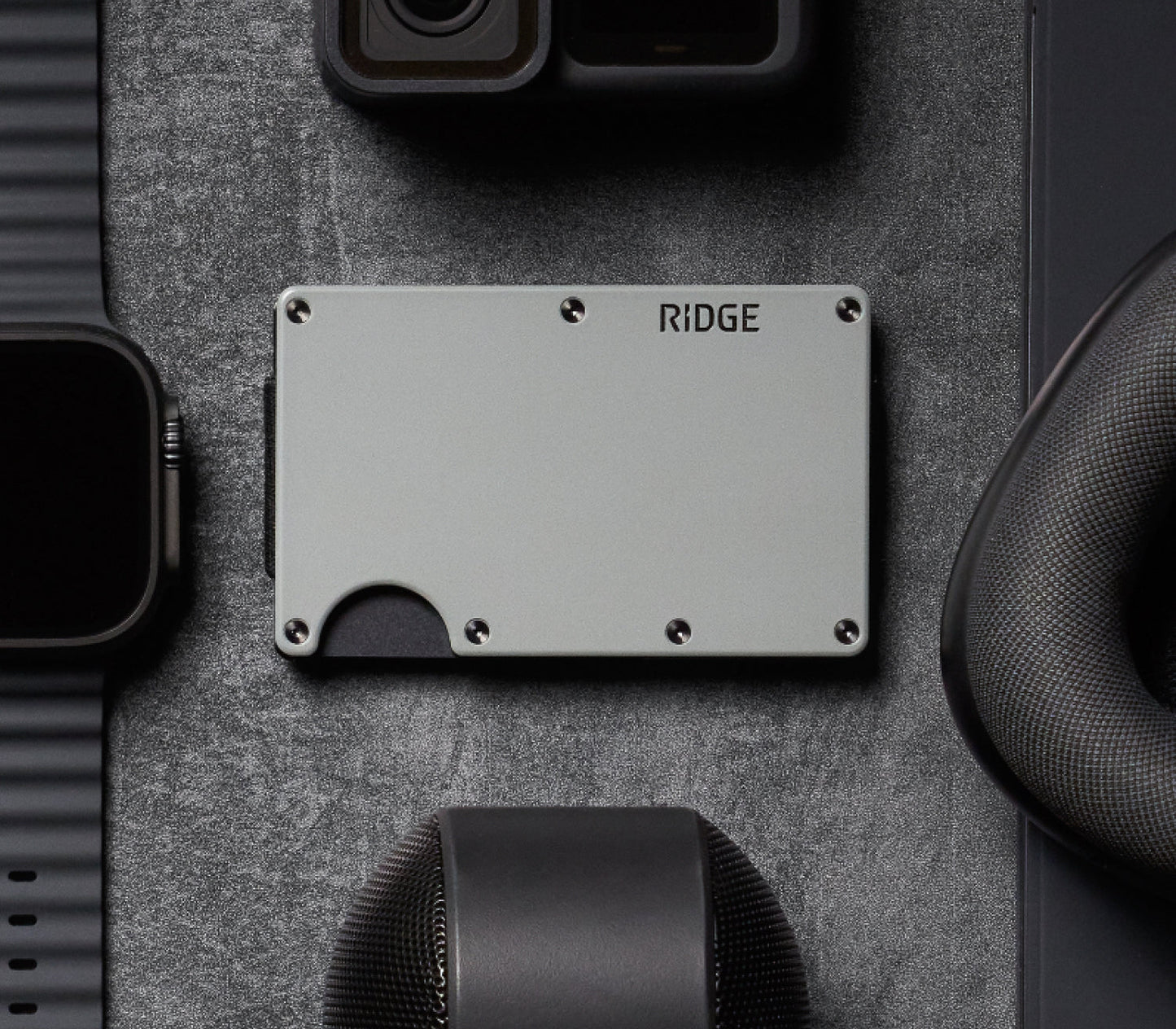 The Ridge Wallet  (Ceramic) Cash Strap Slate