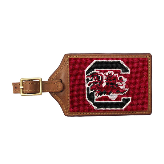 South Carolina (Garnet) Needlepoint Luggage Tag