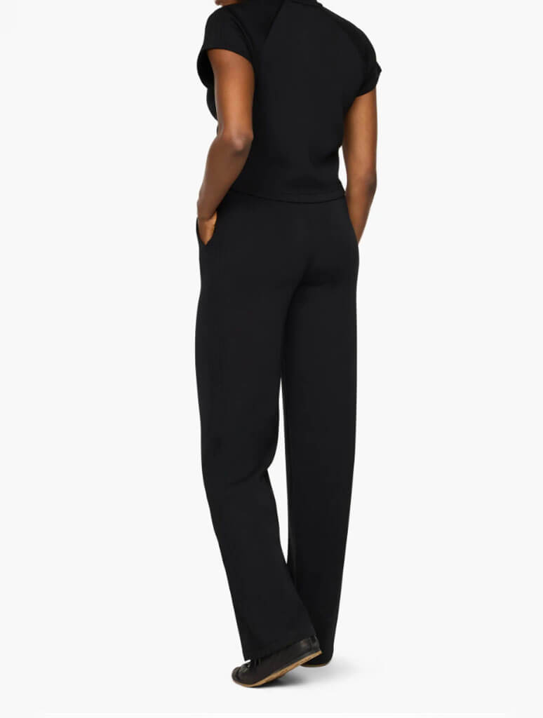 Ws AirEssentials Pintuck Half Zip Jumpsuit Very Black