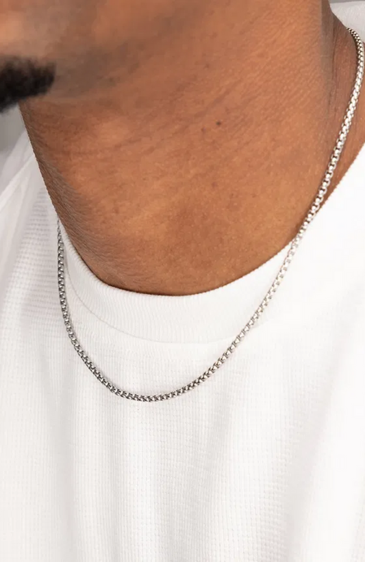 Boxchain Necklace 55cm Silver