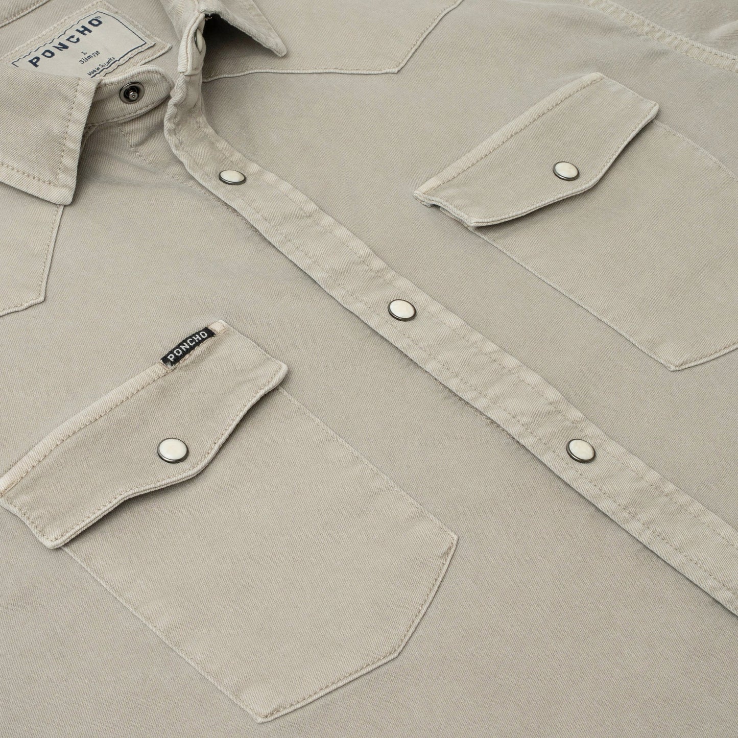 The Stockton Denim Western Shirt Reg Fit Stone