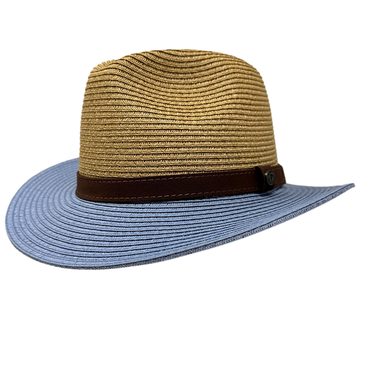 Superfecta Ultra-Fine Braid Hat Natural/Blue