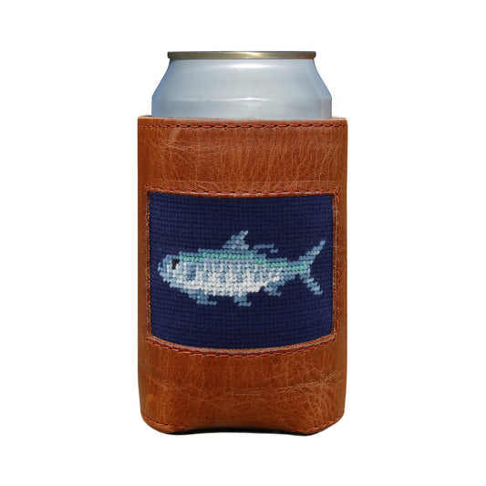 Tarpon (Dk Navy) Needlepoint Koozie