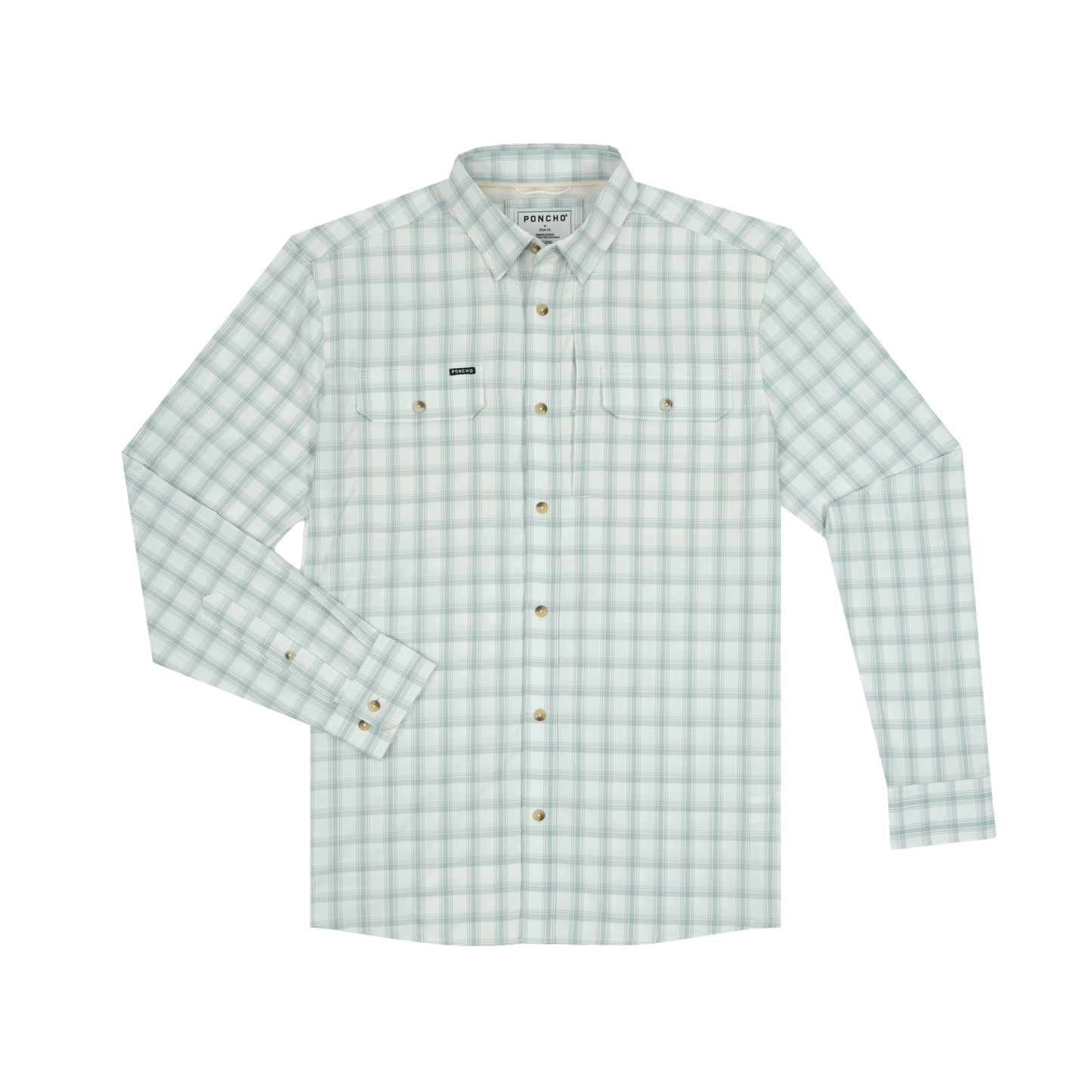 The 12 Weight Original Fishing LS Shirt Slim Fit Grey/Green Plaid