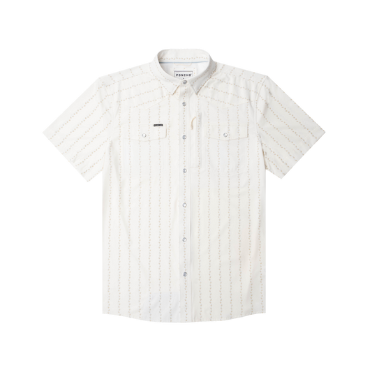 The 1836 Western SS Shirt Reg Fit White/Blue