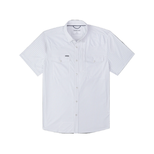 The Auctioneer Western SS Shirt Slim Fit Dbl Blue Check