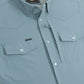 The Biscayne Western SS Shirt Reg Fit Hazy Blue