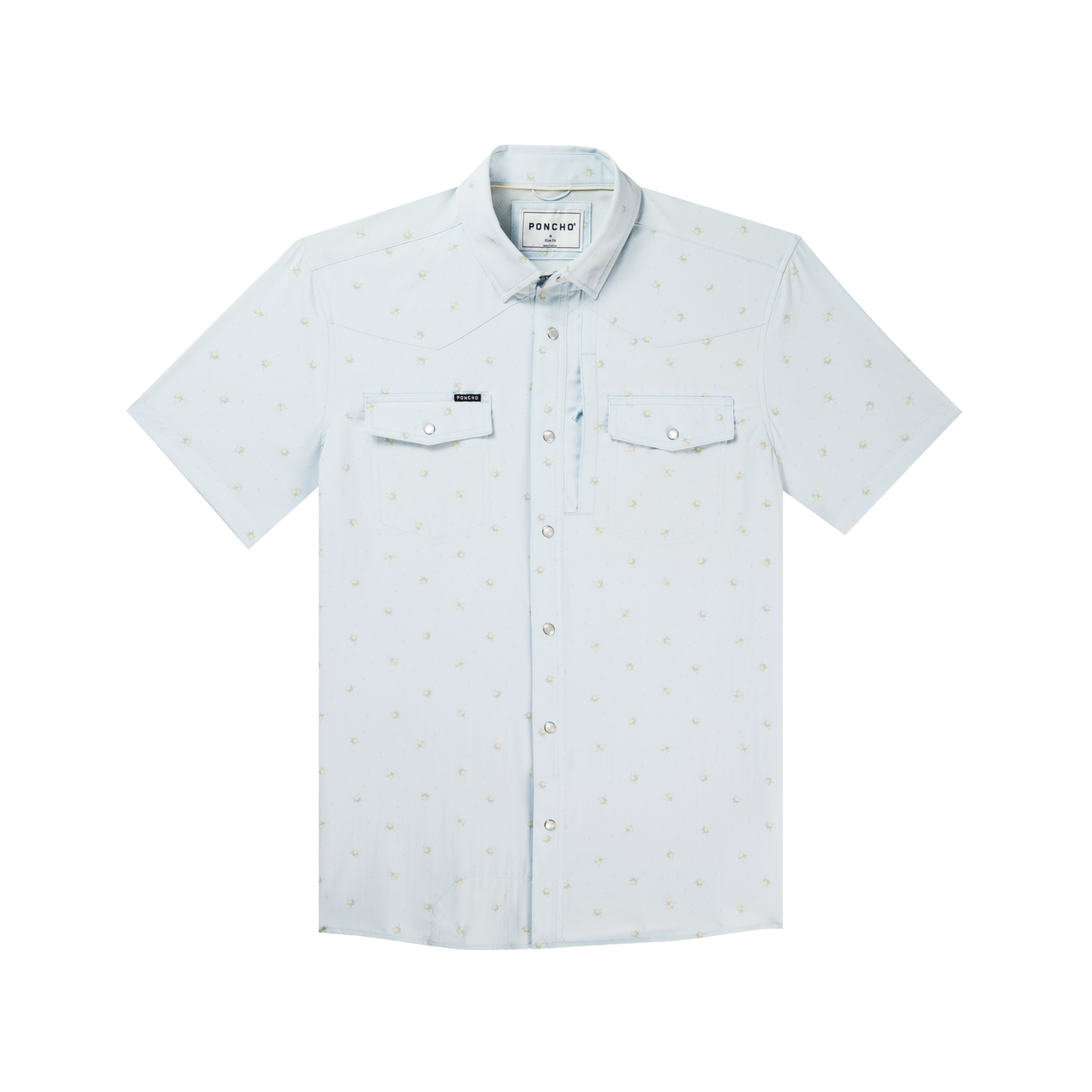 The Bonito Western SS Shirt Reg Fit Lt Blue/Rose