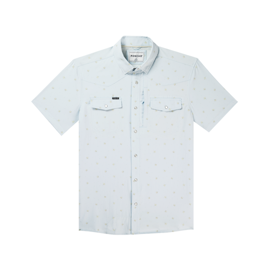 The Bonito Western SS Shirt Reg Fit Lt Blue/Rose