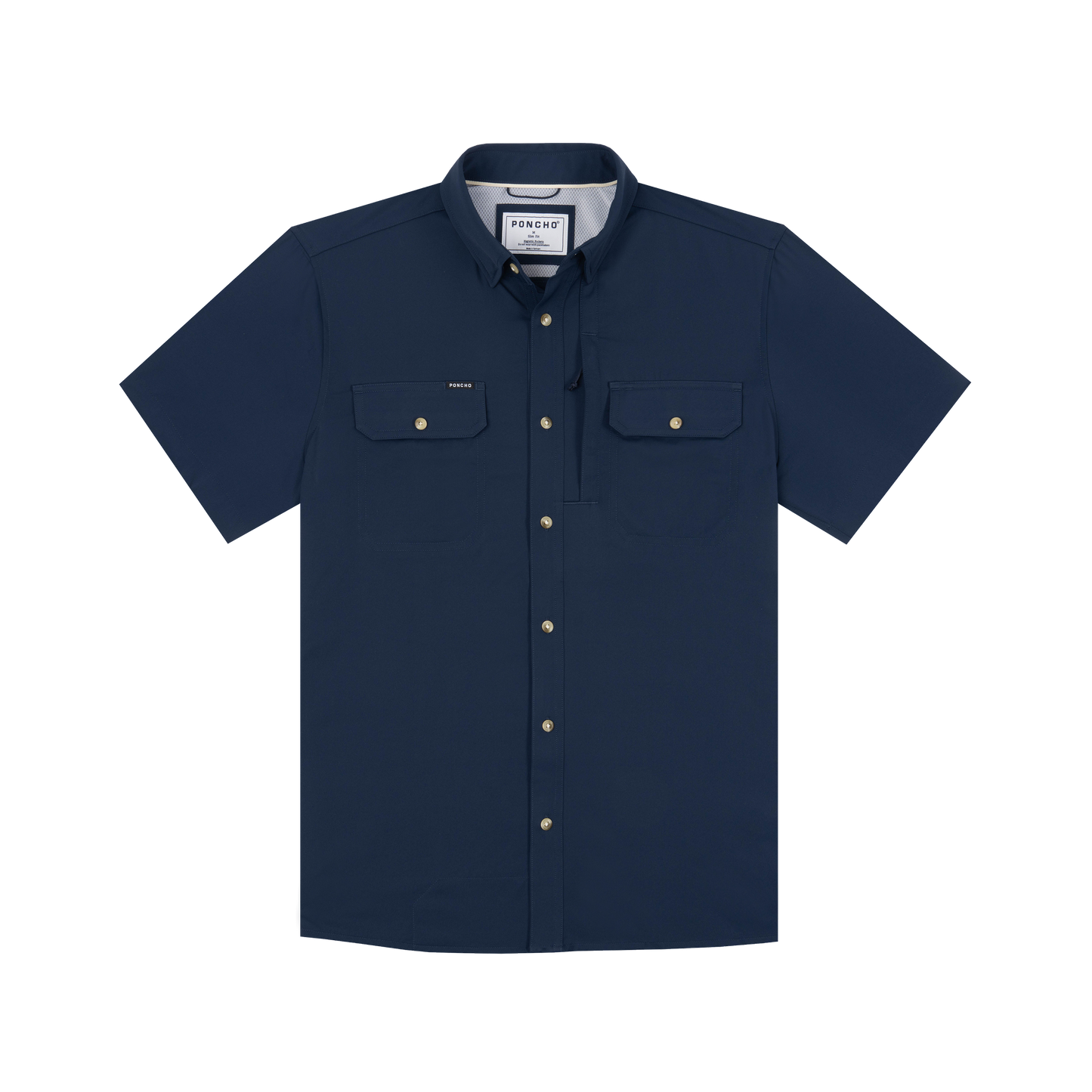 The Captain Original Fishing SS Shirt Slim Fit Navy