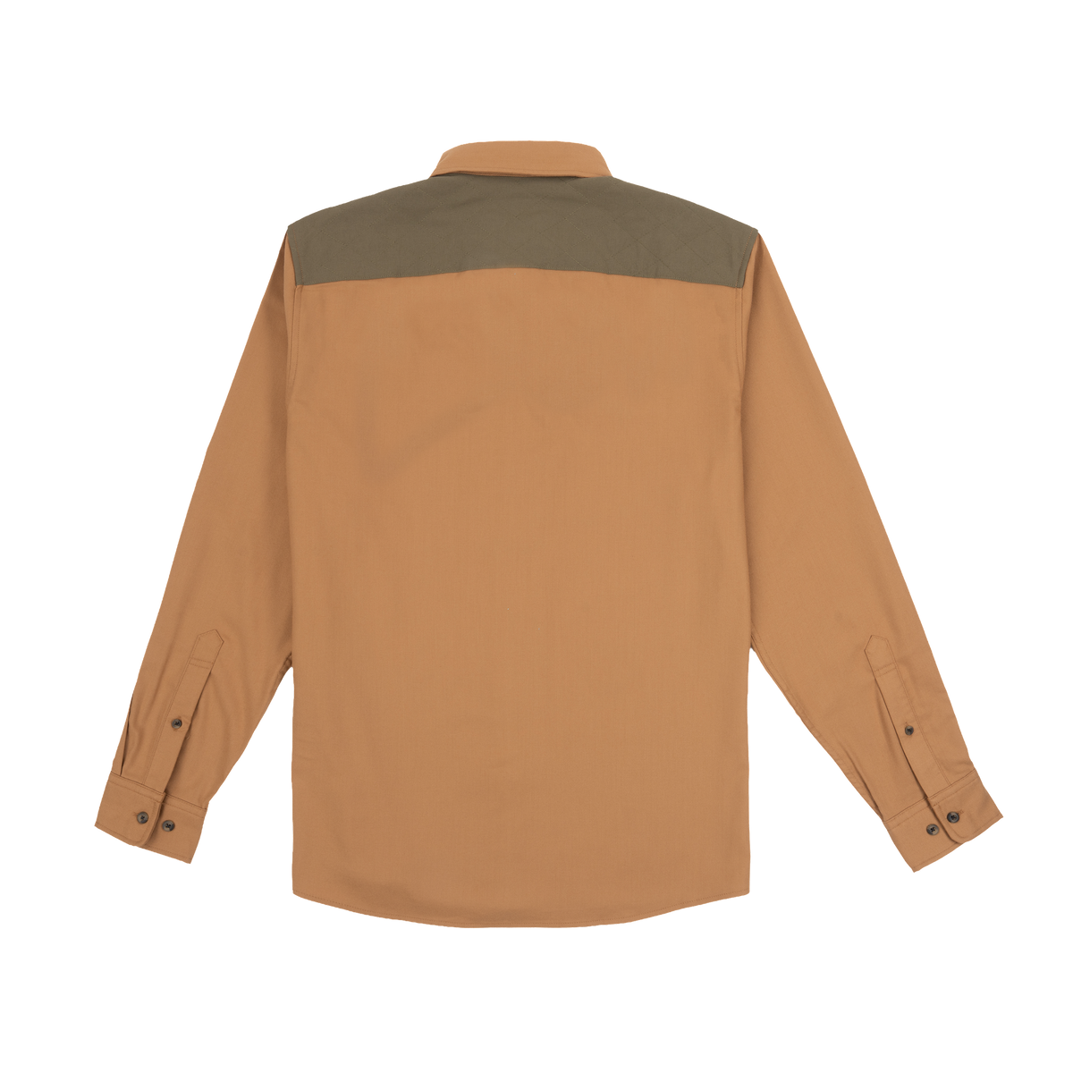 The Ditch Chicken Flannel LS Shirt Tan/Moss Green