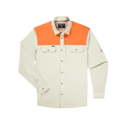 The Hebbronville LS Original Shirt Reg Fit Tan/Blaze