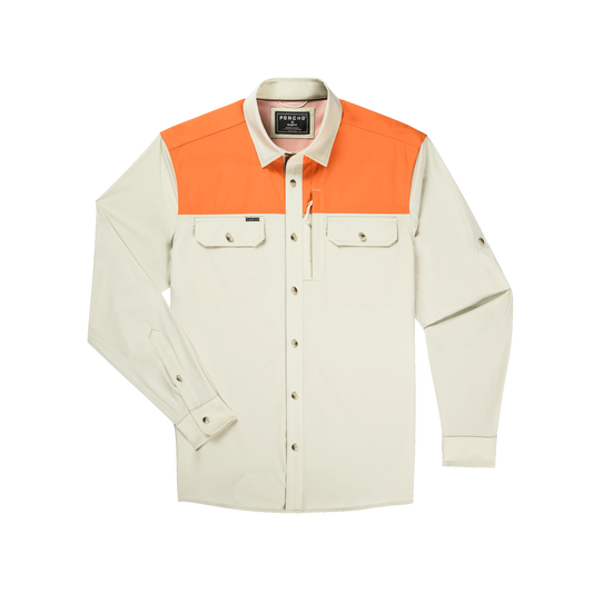 The Hebbronville LS Original Shirt Reg Fit Tan/Blaze