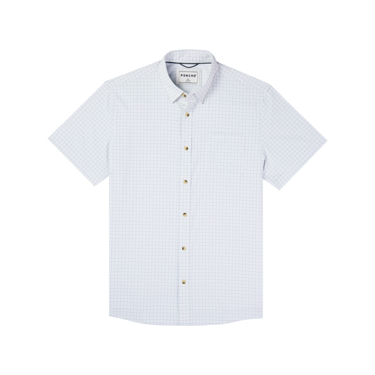 The Kiawah SS Ultra-Lite Dbl Blue Check Slim Fit