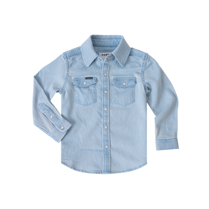 Youth The Miller Denim Western Shirt Light Wash
