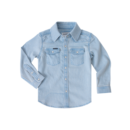 Youth The Miller Denim Western Shirt Light Wash