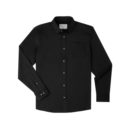 The Cast Iron Ultra Light LS Shirt Reg Fit Black